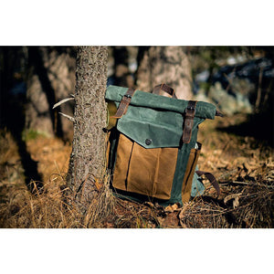 Waxed Canvas Roll Top Backpack - Bison Rover